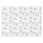 Paris I Love You Pattern Pink ID914 Tafelkleed (Voorkant (Horizontaal))