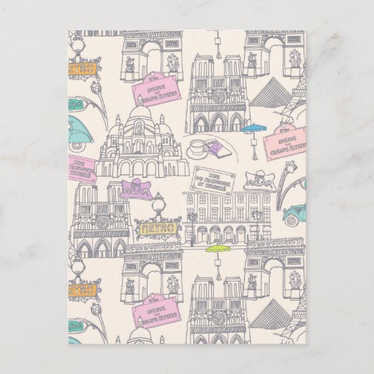 Paris Icons Briefkaart (Voorkant)