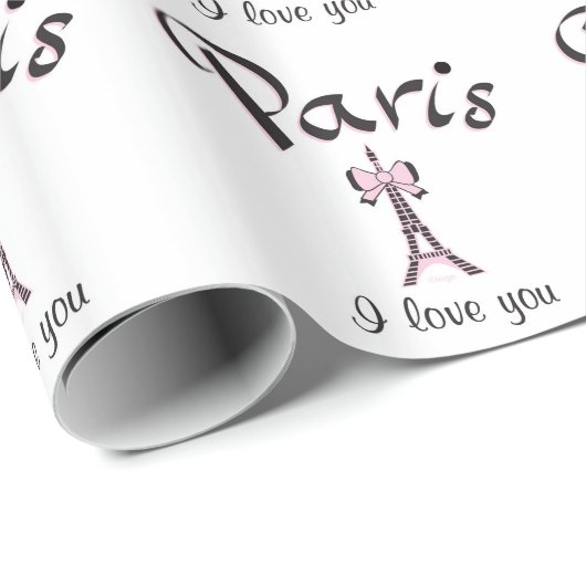 PARIS Ik hou van je Cadeaupapier (Rol Hoek)