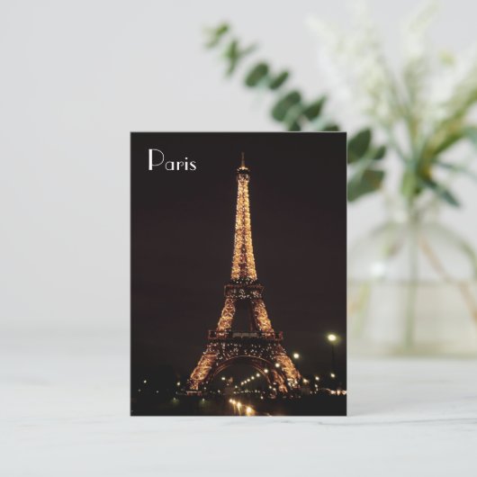 Paris Illuminations: The Eiffel Tower Briefkaart (Staand voorkant)