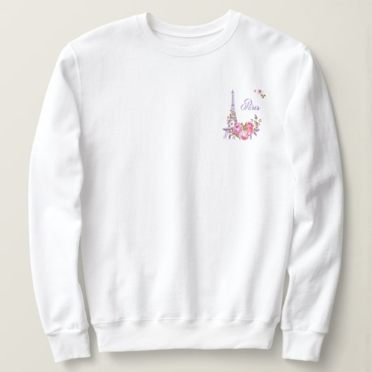 Paris in Bloom Midnight in Paris Floral Paris Roma Trui (Design voorkant)