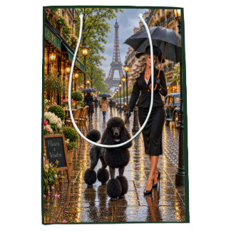 Paris in de lente Standaard poedel Medium Cadeauzakje