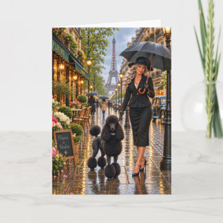Paris in de lente Standaardpoedel Kaart