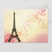 Paris in Love - Eiffel Tower Briefkaart (Voorkant)