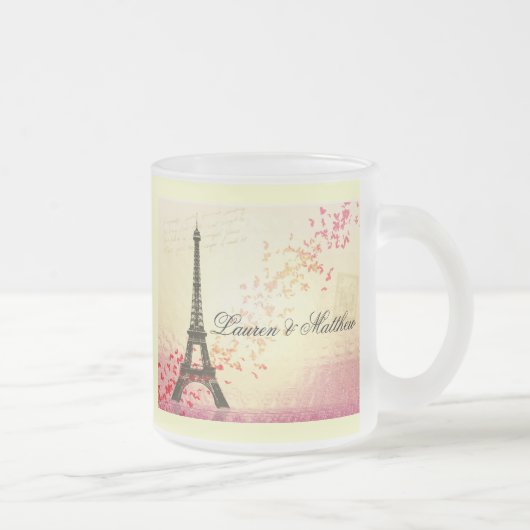 Paris in Love - Eiffel Tower Matglas Koffiemok (Rechts)