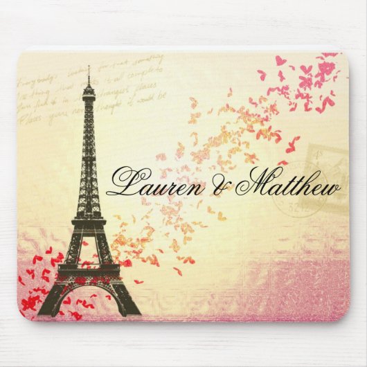 Paris in Love - Eiffel Tower Muismat (Voorkant)