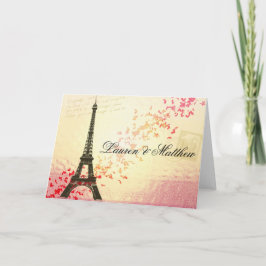 Paris in Love - Eiffel Tower Notitiekaartje