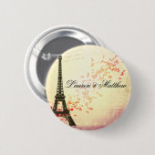 Paris in Love - Eiffel Tower Ronde Button 5,7 Cm (Voorkant /achterkant)