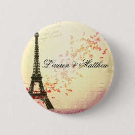 Paris in Love - Eiffel Tower Ronde Button 5,7 Cm