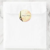 Paris in Love - Eiffel Tower Ronde Sticker (Tas)