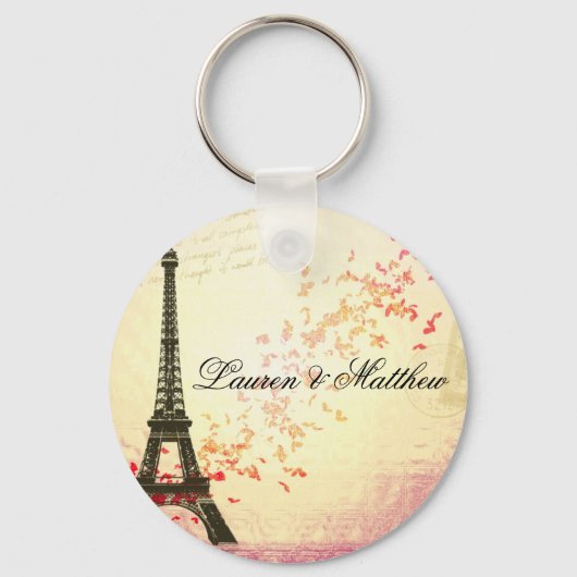 Paris in Love - Eiffel Tower Sleutelhanger (Voorkant)