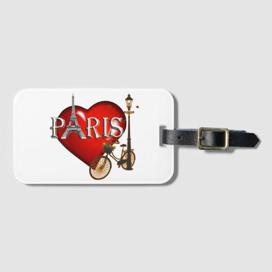 Paris in my Heart Bagagelabel (Voorkant (horizontaal))