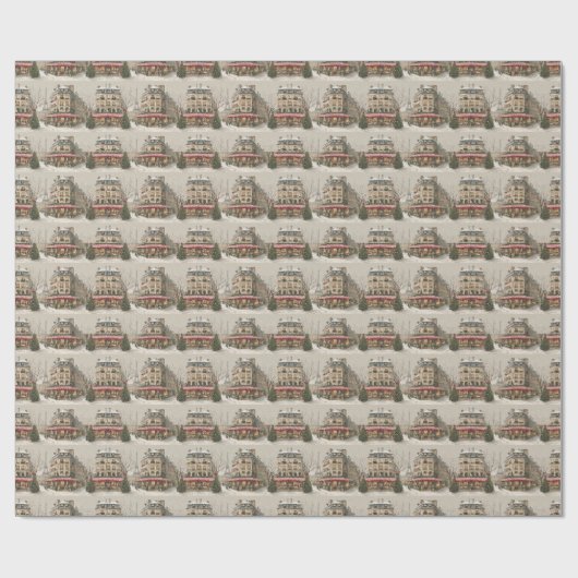 Paris in winter cadeaupapier (Vlak)