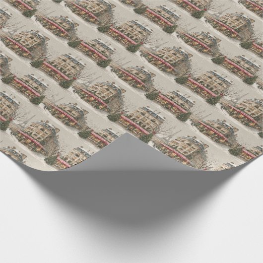 Paris in winter cadeaupapier (Hoek)