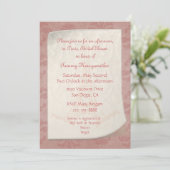 Paris Inspired Bridal Shower Uitnodiging (Staand voorkant)