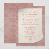 Paris Inspired Bridal Shower Uitnodiging (Voorkant / Achterkant)