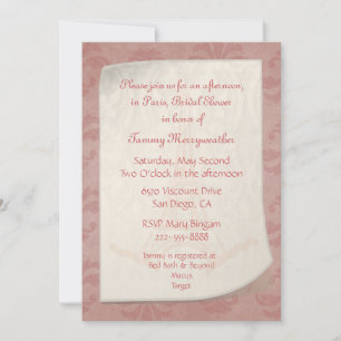 Paris Inspired Bridal Shower Uitnodiging