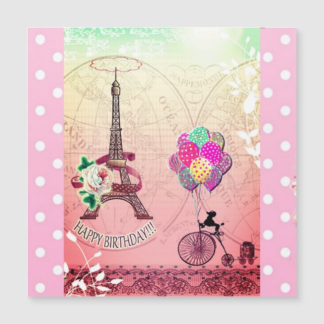 Paris Inspired Magnetic Card (Voorkant)