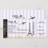 Paris Instapass Uitnodiging, Paris Uitnodiging (Voorkant / Achterkant)