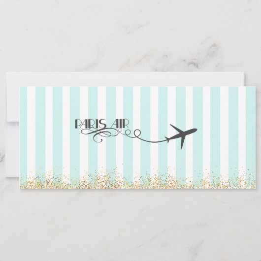 Paris Instapass Uitnodiging, Verjaardag, Bruiloft Kaart (Achterkant)