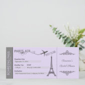 Paris Invitation, Paris Theme Party, Birthday Kaart (Staand voorkant)