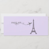 Paris Invitation, Paris Theme Party, Birthday Kaart (Achterkant)