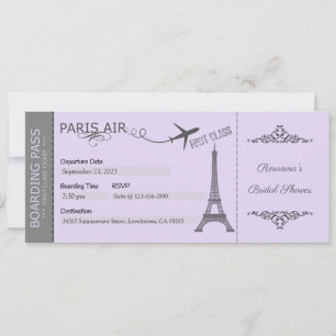 Paris Invitation, Paris Theme Party, Birthday Kaart