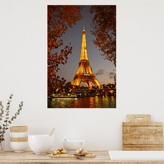 Paris is Always a Good Idea for a Nighttime Stroll Poster (Keuken)