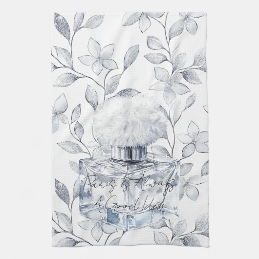 Paris is always a good idea perfume leaves theedoek (Verticaal)