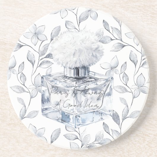 Paris is always a good idea perfume leaves zandsteen onderzetter (Voorkant)