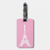 Paris is always a good idea pink bagagelabel (Achterkant verticaal)