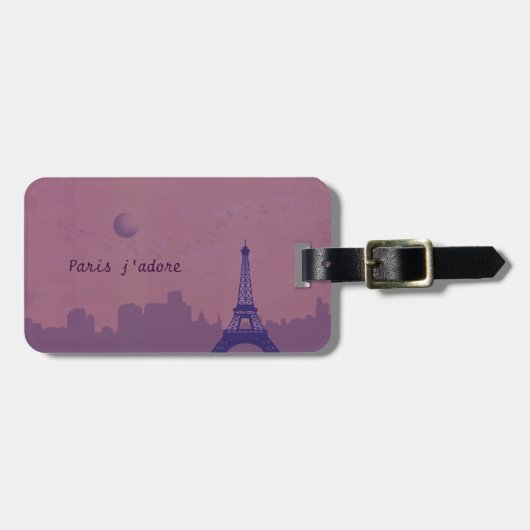 Paris j'adore bagagelabel (Voorkant horizontaal)