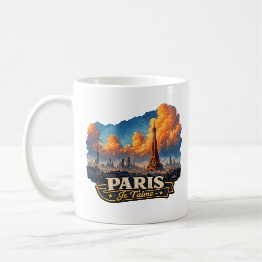 🗼☕ “Paris – Je T’aime” Mug Koffiemok (Links)