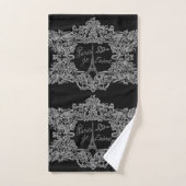 Paris Je Taime Eiffel Tower Scroll Print Bad Handdoek (Handdoek)
