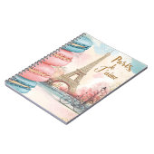 Paris, Je T'aime - Eiffeltoren met Macarons Notitieboek (Linkerzijde)