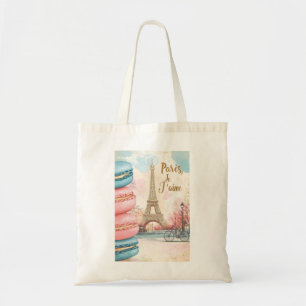Paris, Je T'aime - Eiffeltoren met Macarons Tote Bag