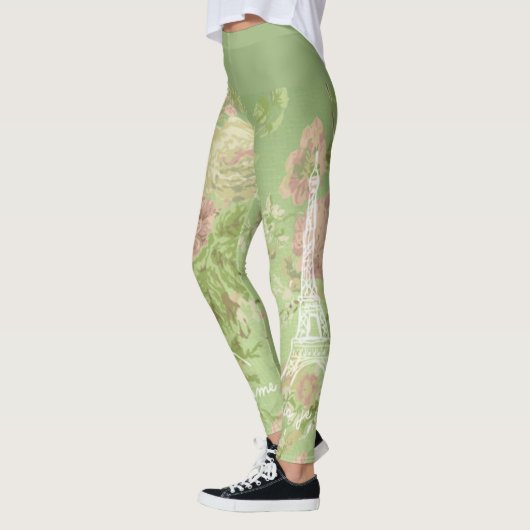 Paris, je t'aime  Floral Eiffel Tower Leggings (Links)