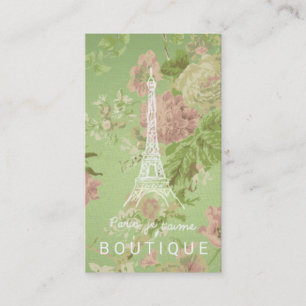 Paris, je t'aime  Floral Eiffel Tower Visitekaartje