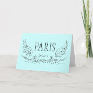 PARIS Je t'aime (ik hou van je) Kaart