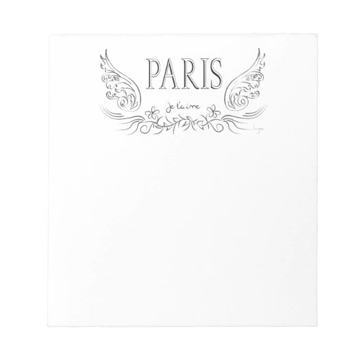 PARIS Je t'aime (ik hou van je) Notitieblok (Voorkant)