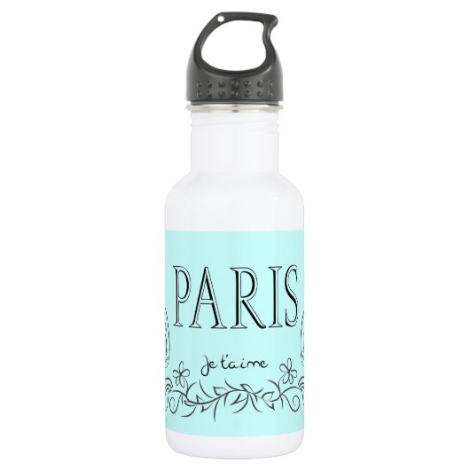 PARIS Je t'aime (ik hou van je) Waterfles (Voorkant)