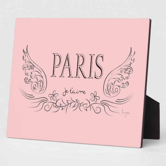 PARIS Je t'aime (ik hou van jou) Fotoplaat (Zijkant)