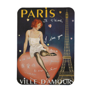 Paris je t'aime, oud poster. magneet