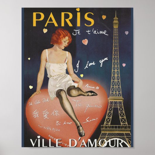 Paris je t'aime, oud poster. poster (Voorkant)