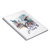Paris Je t'aime Waterverf Calligraphy France Art Notitieboek (Rechterzijde)
