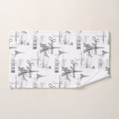 Paris Joyeux Noel B&W kerstkeukenset Bad Handdoek (Handdoek)