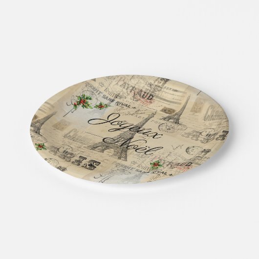 Paris Joyeux Noel  Bord voor Kerstmis (Gekanteld)