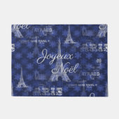 Paris Joyeux Noel Kerstblauw Doormat Deurmat (Voorkant)
