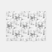 Paris Joyeux Noel Kerstmis Blanket Fleece Deken (Voorkant (Horizontaal))