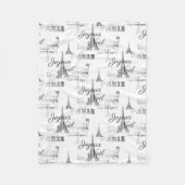 Paris Joyeux Noel Kerstmis Blanket Fleece Deken (Voorkant)